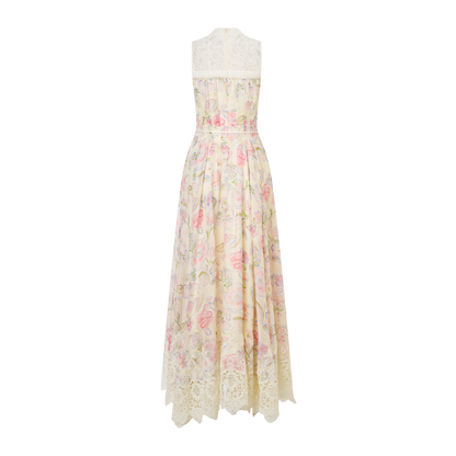 Patchwork print dress