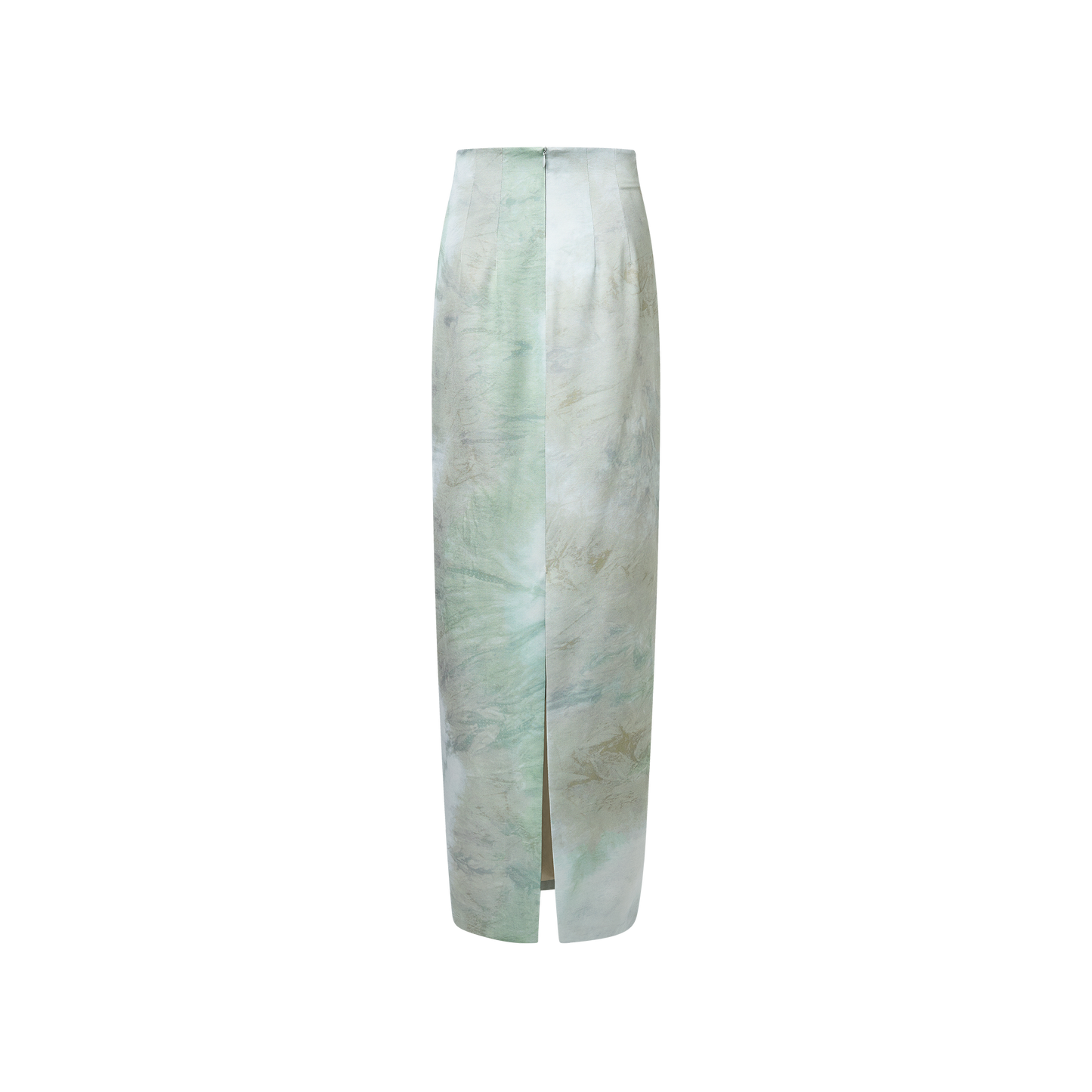 Green printed lace skirt