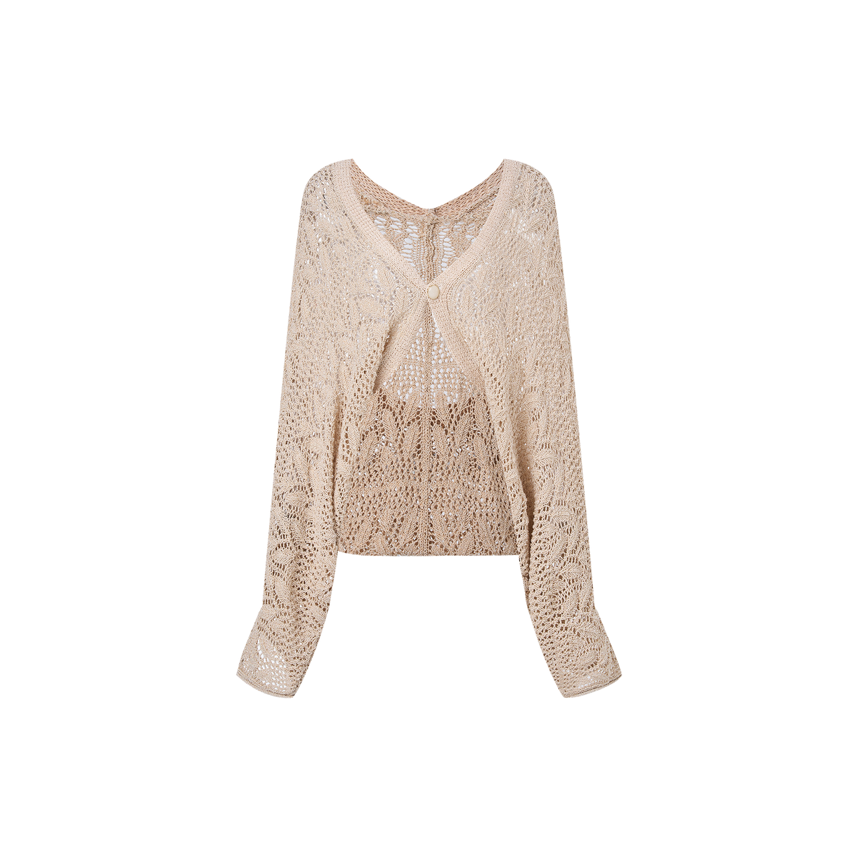 Light lotus root starch sweater coat