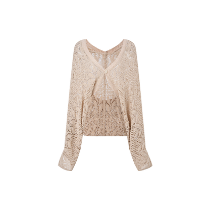 Light lotus root starch sweater coat