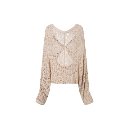 Light lotus root starch sweater coat