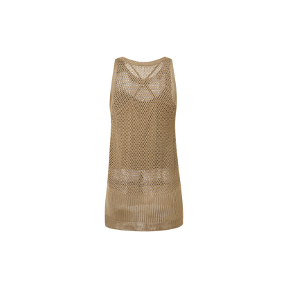 Oat-colored beaded woolen top