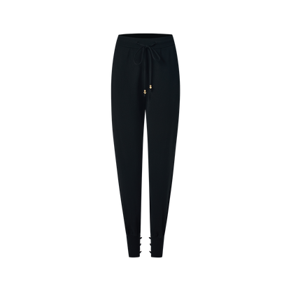 Tight-fitting woolen trousers