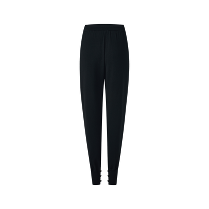 Tight-fitting woolen trousers