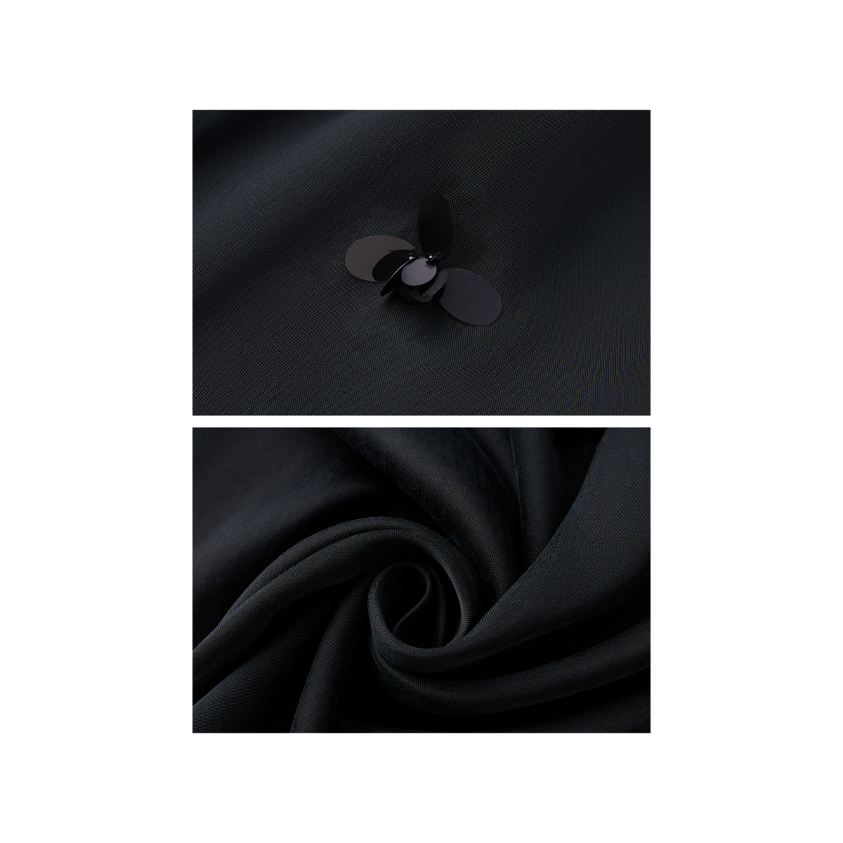Black hand-beaded  dress