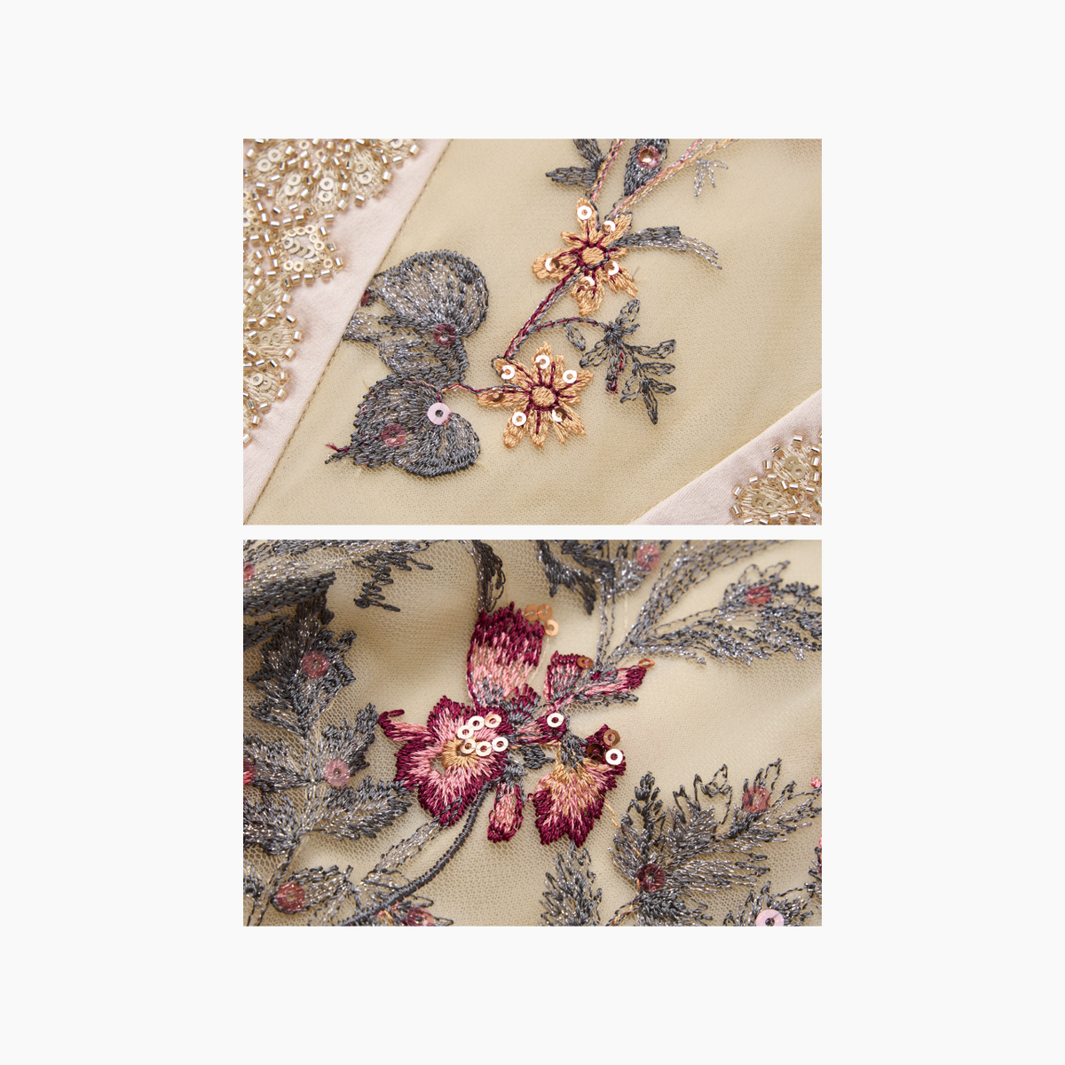 Patchwork embroidery dress