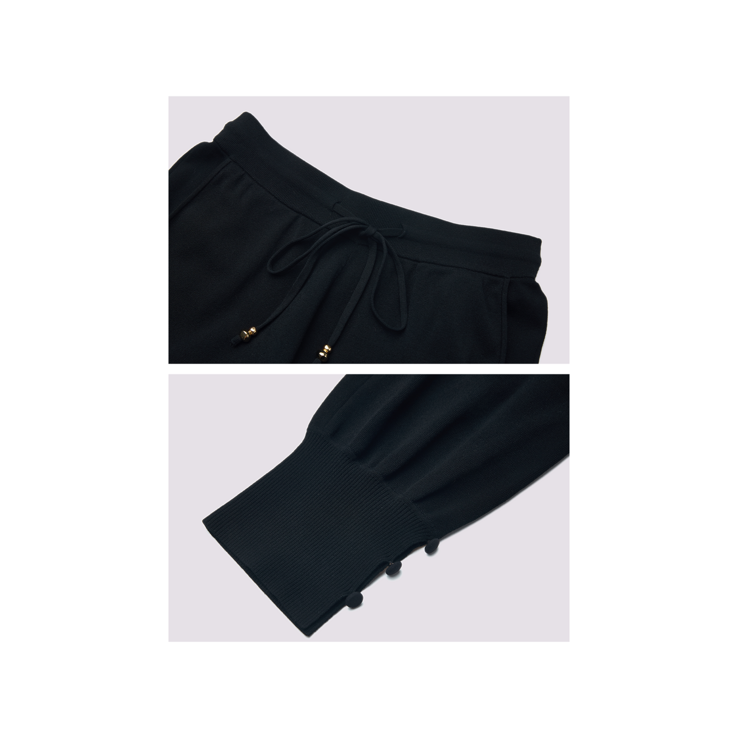 Tight-fitting woolen trousers