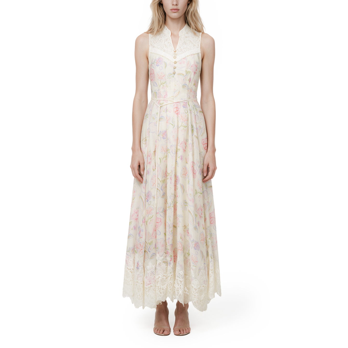 Patchwork print dress