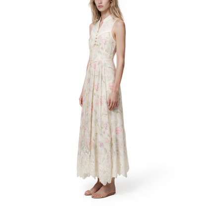Patchwork print dress