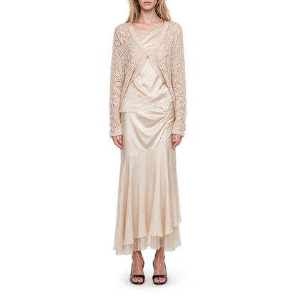 Light lotus root starch sweater coat
