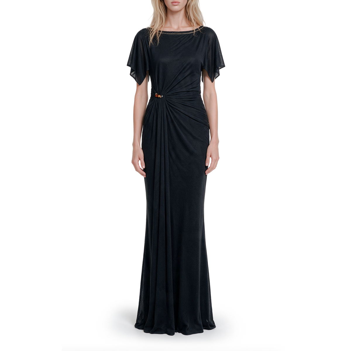 Light brown mulberry silk dress