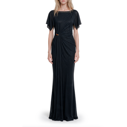 Light brown mulberry silk dress