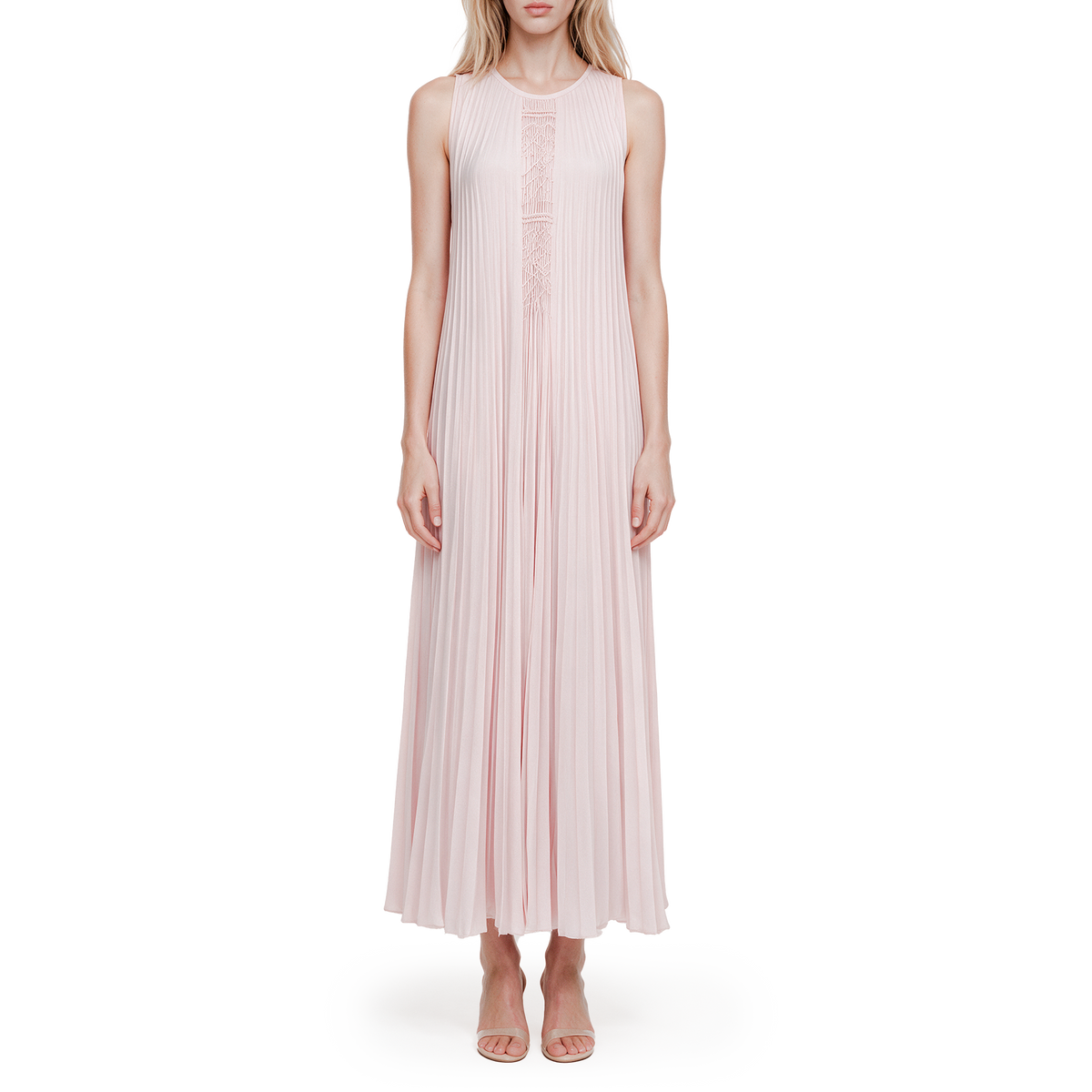 Pink hand-stitched dress