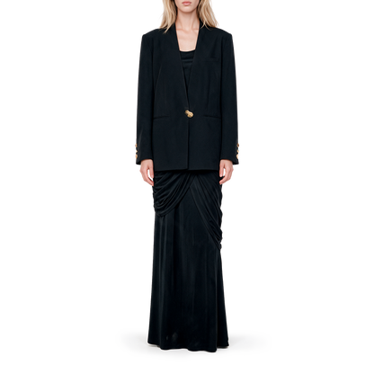 Black wool suit jacket