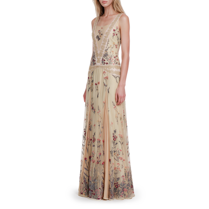 Patchwork embroidery dress