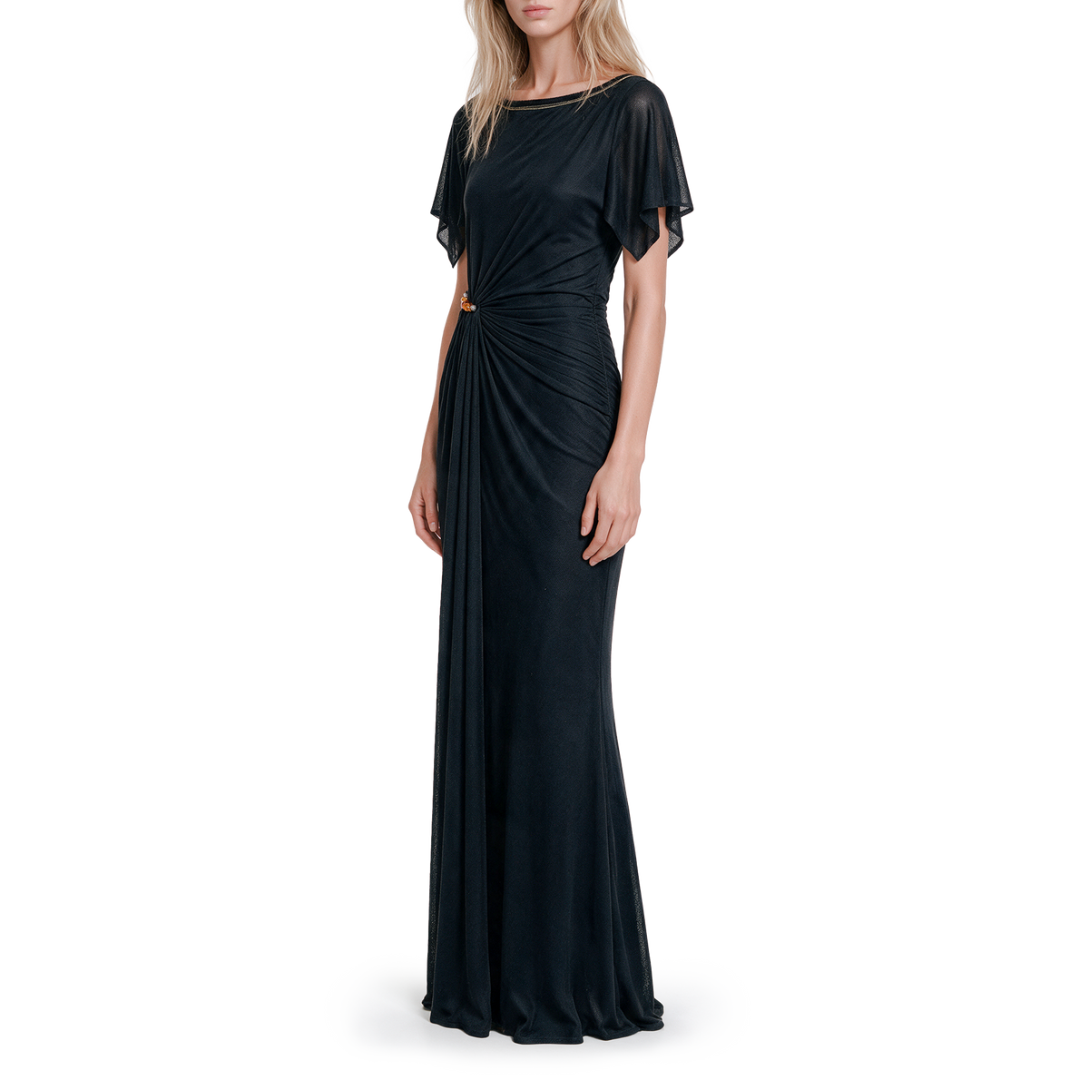 Light brown mulberry silk dress