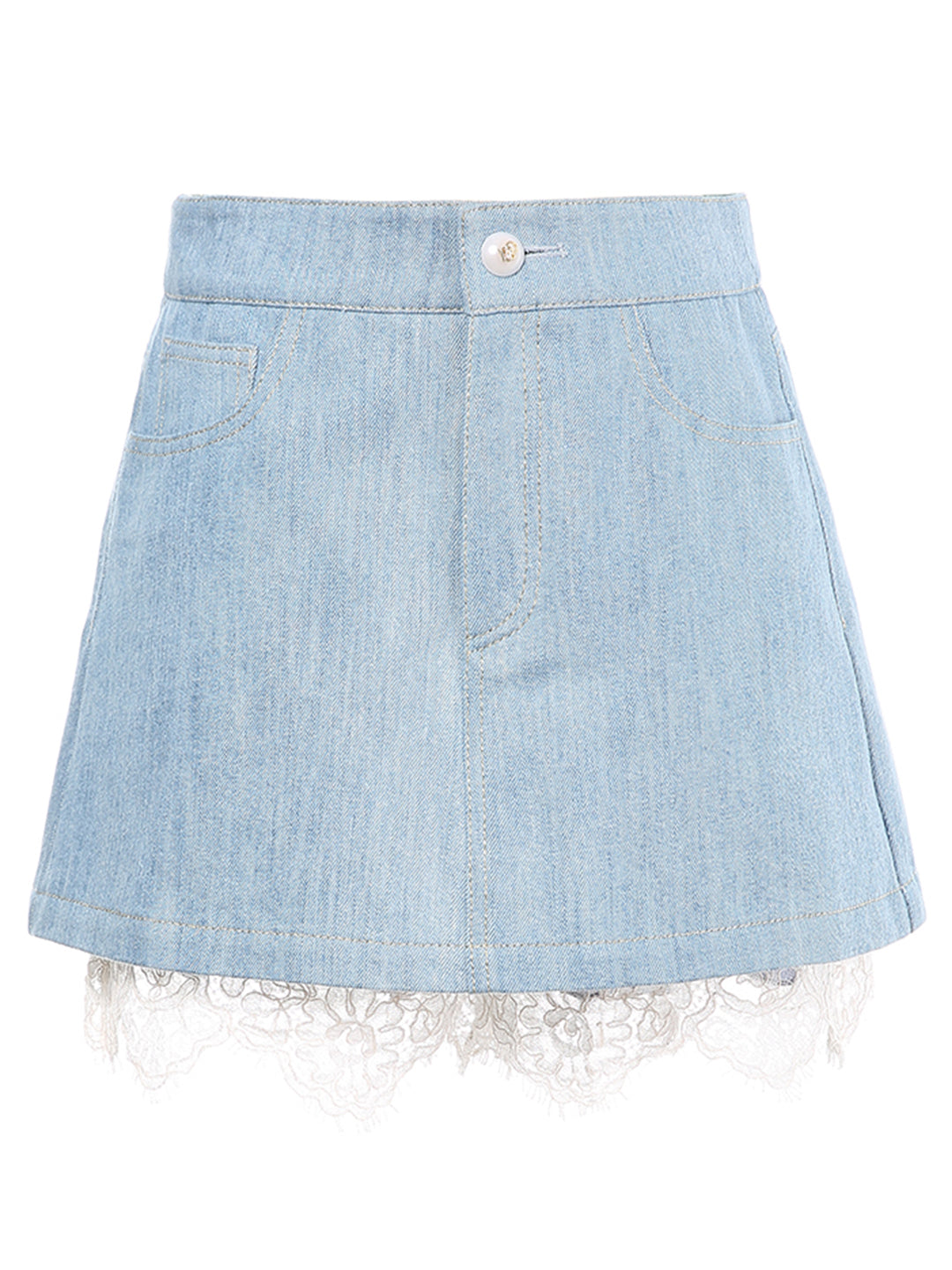 Button Down Jeans Skirt