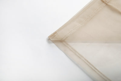 Beige embroidered nylon skirt