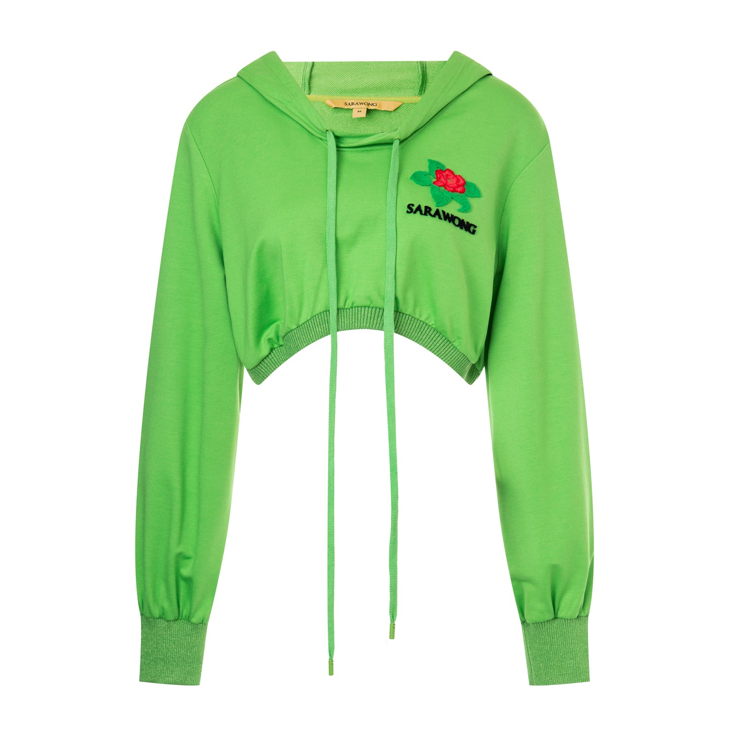 Green short hoodie