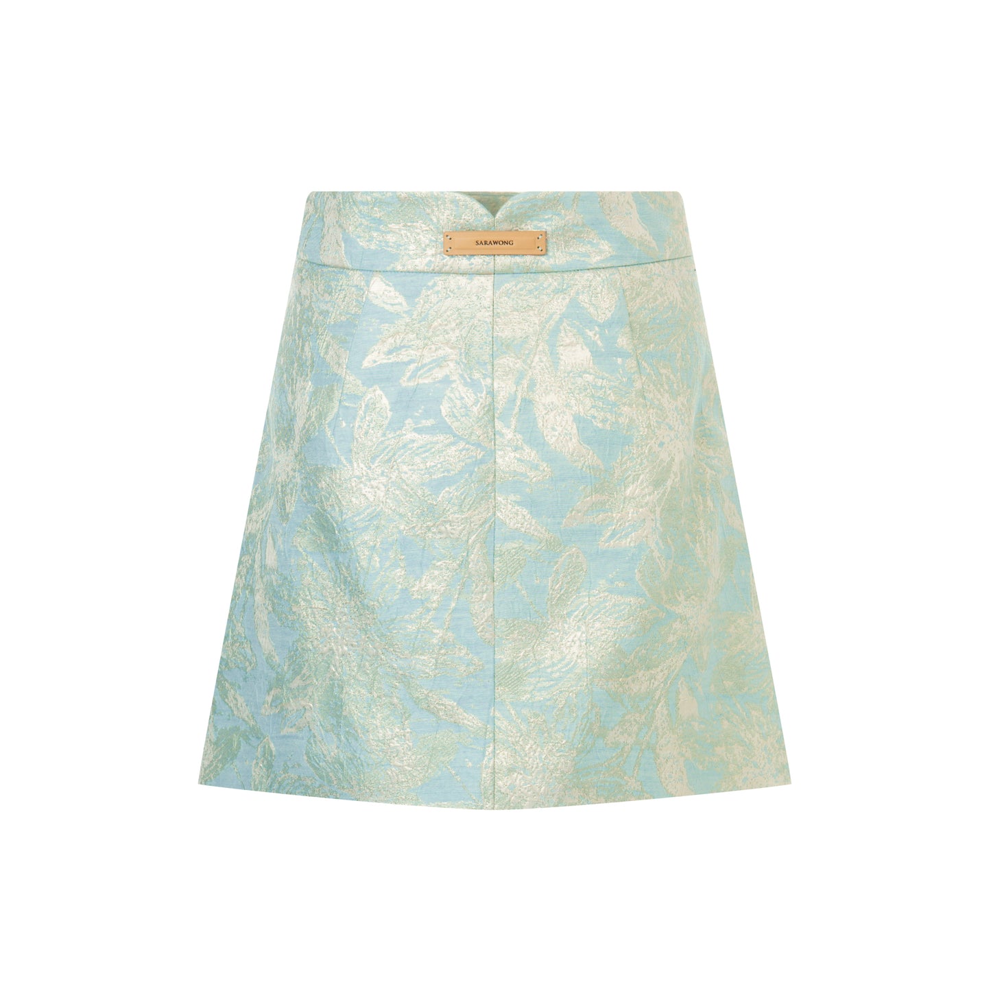 Blue jacquard skirt